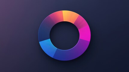  - A modern, segmented donut chart with gradient colors on a smooth background, showcasing business sector analysis visually