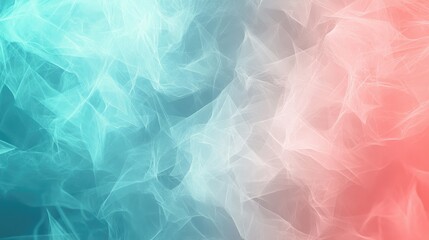 Poster - A soft-focus abstract background featuring blurred shapes and colors in shades of teal and coral, providing a dreamy and ethereal effect suitable for various artistic purposes