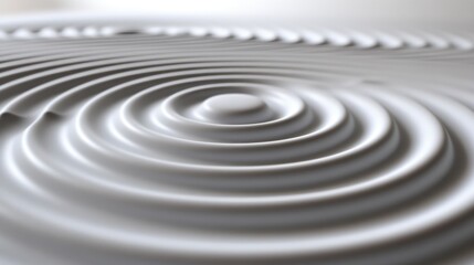Poster - Concentric circles in various shades, layered to form a ripple-like pattern on a smooth white surface, symbolizing movement and energy