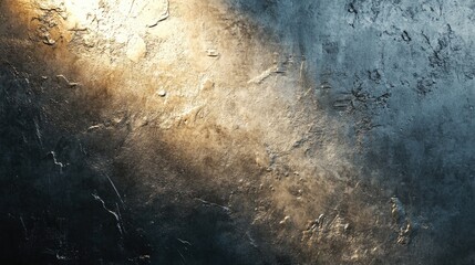 Poster - Abstract background featuring a hammered metal texture showcasing dents and scratches with contrasting light and shadow effects