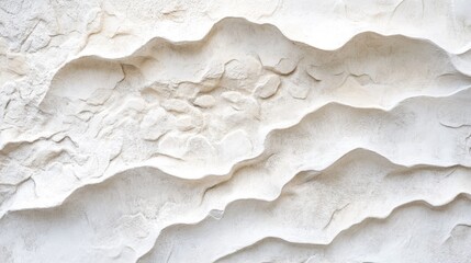 Poster - Close up of decorative plaster on a white wall designed for outdoor applications featuring a relief texture background