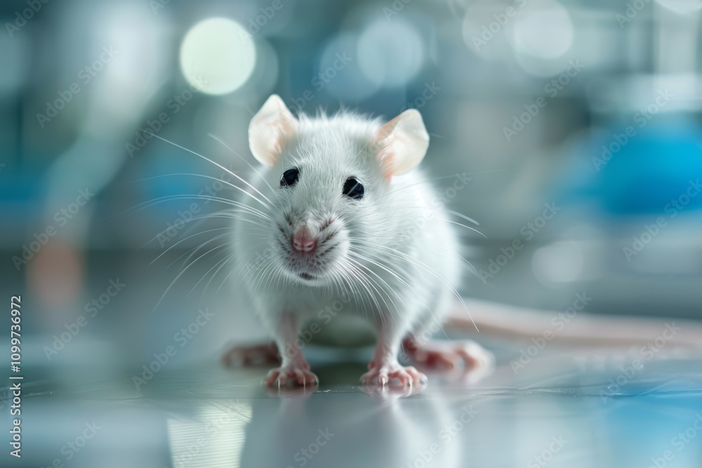 Close-Up of a Lab Rat in a Scientific Setting, Capturing the Intricate ...