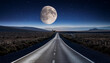© Fazila - Moonlit Isolation A Haunting Journey Down a Deserted Road