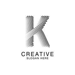 Wall Mural - Unique Modern Creative elegant letter K logo Abstract template Design. Premium Monogram Vector