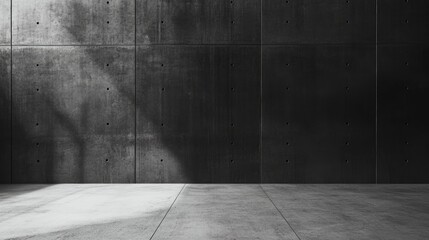 Poster - Black and gray concrete and cement horizontal backdrop