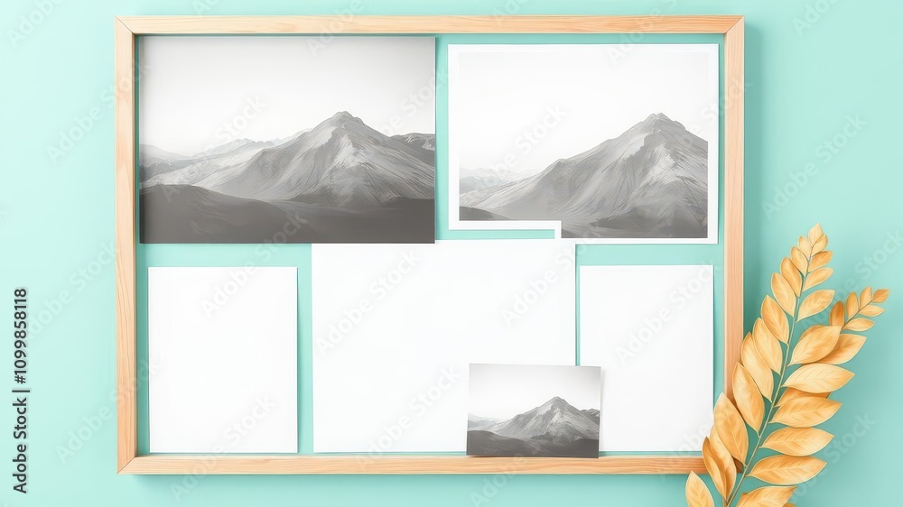 Collage Frame Modal A mockup of a photo frame collage moodboard with a variety of frame ...