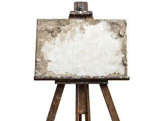 Wall Mural - blank easel stand with empty canvas, isolated on a white background. png transparent.