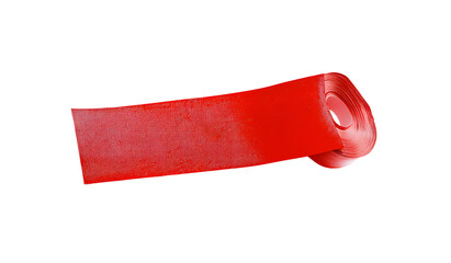 Canvas Print - A piece of general purpose vinyl red tape isolated on white
