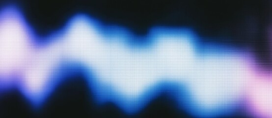Fototapete - An abstract banner or poster header design featuring a grainy gradient background in shades of dark blue, purple, magenta, pink, and black with a noise texture.
