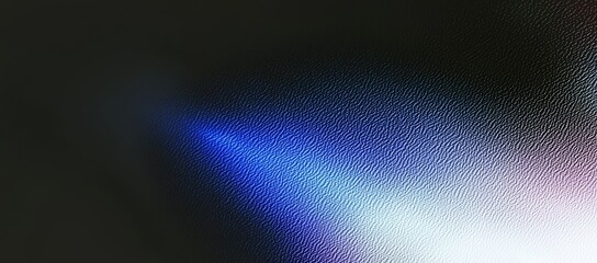 Poster - An abstract background with dark shades of purple, blue, and black, featuring a grainy texture and a glowing, vibrant color gradient shape, perfect for noise texture posters, headers, banners, or