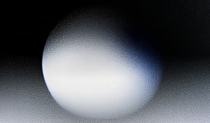 Aufkleber - Grainy black background with a color gradient circle, featuring a red, orange, gray, and white sphere with noise texture, designed as an abstract poster or banner.