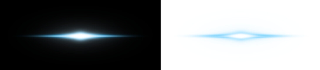 Wall Mural - light horizontal line with blue shine color
