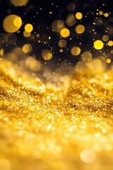 Poster - Shimmering golden particles create a magical and festive atmosphere.