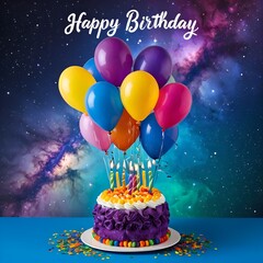 celebrate your birthday with lots of party balloons, hearts, gifts always for those you love.