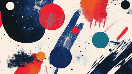 Poster - Minimalist happy birthday poster with brush-