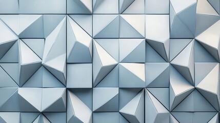 Poster - Modern geometric pattern with gray triangles in a minimalist