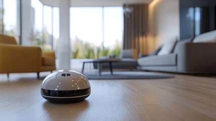 Poster - Personal assistant robot helping with household chores in a modern apartment