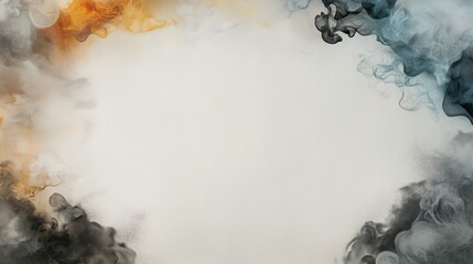 Poster - Creative artistic background with a frame for your content. Colorful moke and shapes on a sides