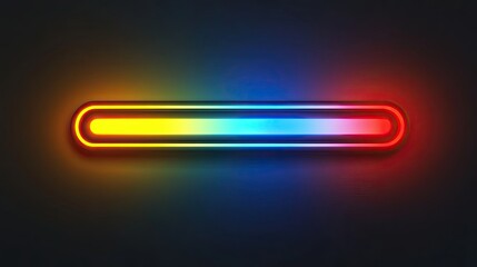 Wall Mural - dynamic pulsating loading bar animation with neon edges