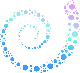 Poster - a spiral of dots transitioning from blue to purple, forming a smooth, circular path. this gradient d