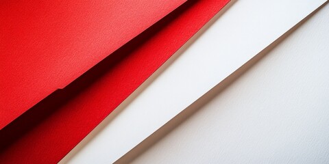 Sticker - White and red paper texture background featuring three tones creates a vibrant backdrop. This colorful paper texture is ideal for presentations and provides a space for text integration.