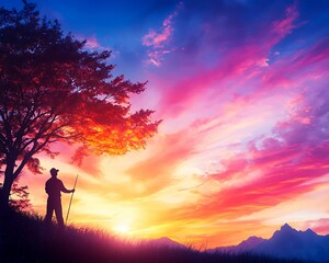 Wall Mural - Capture the essence of nature with vivid double exposure photography techniques