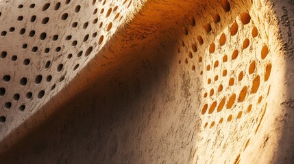 Wall Mural - a detailed photo of diriyah traditional mud-brick architecture in riyadh, showcasing intricate textu
