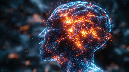 Poster - Thalamus Brain Anatomy Illustration Highlighting Sensory and Motor Neuron Activity