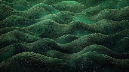 Wall Mural - green wave pattern background.