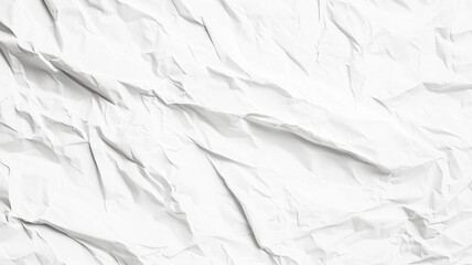 Poster - Crumpled white recycled craft paper texture with soft shadows, ideal for backgrounds and design projects. texture adds tactile, organic feel to any creative work