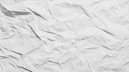 Poster - Crumpled white recycled craft paper texture with natural folds, ideal for backgrounds and design projects. texture adds depth and interest to any creative work