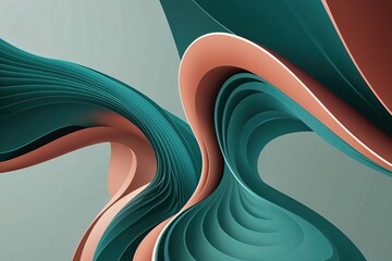 Poster - Elegant Organic Structure Illustration with Unique Flow and Soft Curves