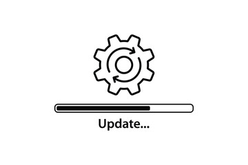 Aufkleber - update vector icon. upgrade system sign symbol. installing software. loading process. system update 