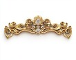 © ธิดาพร สูญราช - Ornate golden decoration with intricate designs and sparkling gems for design projects.