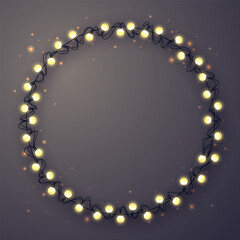 Wall Mural - light garland ring vector image