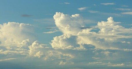 Wall Mural - timelapse blue sky with clouds