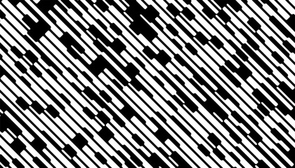 Poster - Black and white abstract geometric pattern with diagonal lines decoration. For sporty background and jersey design. Fully editable vector element. 