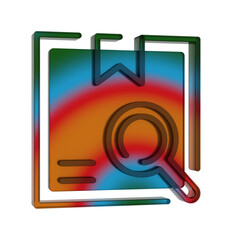 Poster - 3D Gradient Retro Icon - Delivery Timer Symbol Online Shopping