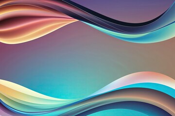 Poster - Contemporary Abstract Light Background Design Featuring Fluid Waves and Vibrant Colors