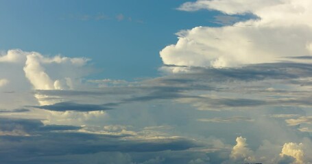 Wall Mural - clouds over the lake
