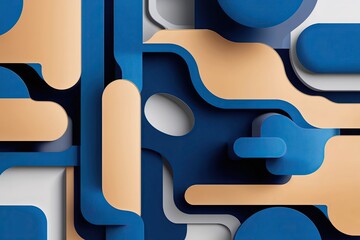Poster - Contemporary Blue Abstract Business Background Design for Professional Use