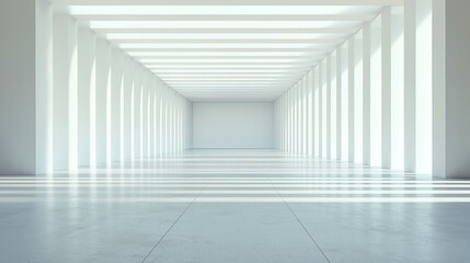 Poster - Minimal Geometric White Light Abstract Design, a clean and modern composition featuring soft white tones and simple shapes, perfect for backgrounds and digital art applications.