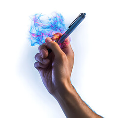 Canvas Print - Hand with magic pen isolated