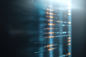 Aufkleber - A close-up view of illuminated data streams showcasing intricate patterns and technology, emphasizing a digital or futuristic theme.
