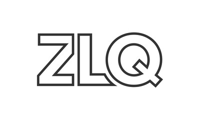 Poster - ZLQ logo design template with strong and modern bold text. Initial based vector logotype featuring simple and minimal typography. Trendy company identity.