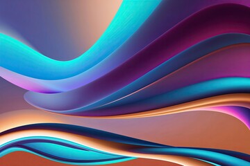 Poster - Trendy Abstract Light Background Design Featuring Soft Waves and Vibrant Colors