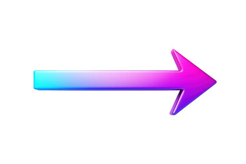 Poster - A vibrant arrow design featuring a gradient of blue and pink hues, pointing right.