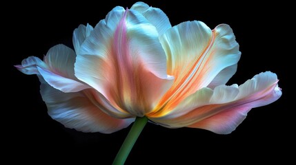 Poster - A single flower photographed up close against a dark background