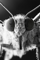 Sticker - A close-up shot of a black and white insect on a plain background