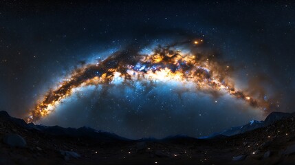 A breathtaking image of the Milky Way galaxy, captured in vivid detail with countless stars and colorful nebulae.